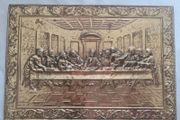 vintage embossed copper plaque