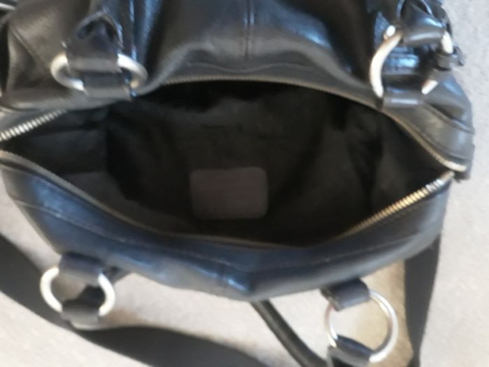 Black Fossil Leather Handbag