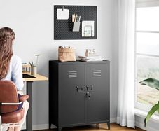 Multi-Purpose Cabinet Metal Cabinet Tool Cabinet Made of Steel Office Cabinet with 2 Doors Workshop Cabinet Small Cabinet Storage Cabinet Folder Cabinet