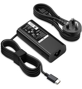 65W USB C Laptop Charger Compatible with Dell Latitude 5420 5440 5430 5520 5530 5540 7420 7440 7390 7400, XPS 13 Chromebook 3100 5190, Inspiron 14 16 7620 2in1 AC Adapter Type C Power Cord