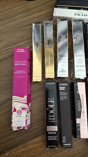 Luxury high end mascara, Lancome, YSL, grande cosmetics,MAC, benefit VIEVE,Prada, Rabanne