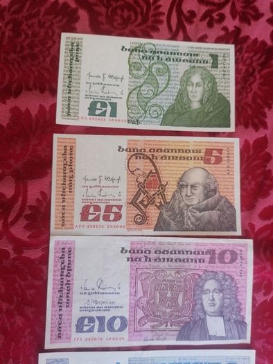 Ireland Full Set B Series Banknotes