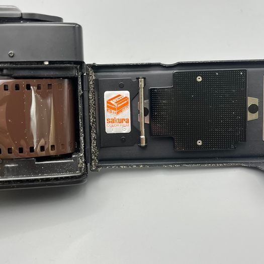 Konica C35 EFP 35mm Film Camera Hexanon 38mm F4 Lens Black Vintage - UNTESTED