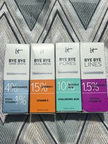 IT COSMETICS 4 serums - niacinamide + Vitamin C + glycolic acid + Hyaluronic acid BNIB