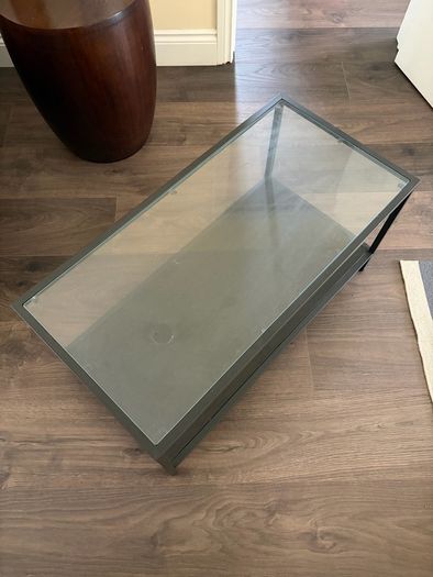 Glass coffee table