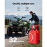 Fuel Caddy, 32 Gallon, Portable Fuel Tank with 12V DC 15 GPM Electric Fuel Transfer Pump, 13 ft Delivery Hose & Aluminum Alloy Manual Nozzle Image 2
