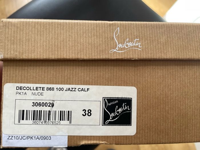 louboutin decollette jazz calf high heels size 38