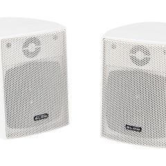 New 2x 50W Wall Mounted Speakers Indoor Pair Audio Stereo Loudspeakers #1185