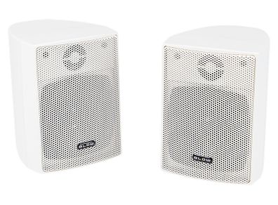 New 2x 50W Wall Mounted Speakers Indoor Pair Audio Stereo Loudspeakers #1185