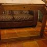 Large pine mirror decorated with black studs Image 7