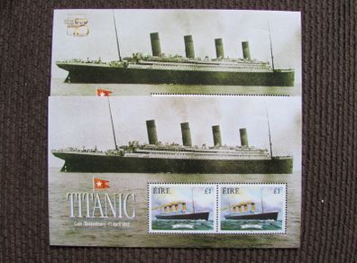 Ireland 1999.Titanic.Two Mini Sheets.Including "Australia 99"Stamp Expo.MNH.