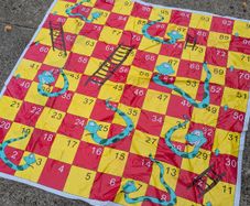 Giant Snakes & Ladders & Twisters Garden Game