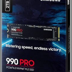 New .....  Samsung 990 PRO NVMe M.2 SSD, 2TB, PCIe 4.0, 7450MB/s Read, 6900MB/s Write, Internal SSD, Internal SSD for Gaming and Video Editing