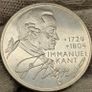 Germany 1974 Silver 5 Mark D Immanuel Kant 250th Anniversary Image 2