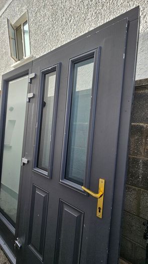 Front door with side glass