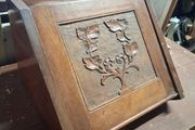 Carved Mahogany Coal Scuttle