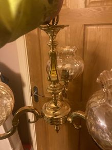 Large 3 arm chandelier light fitting