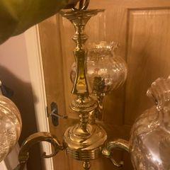 Large 3 arm chandelier light fitting