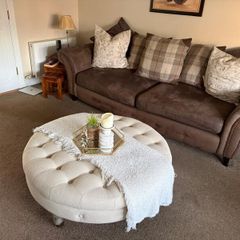 Complete Sofa Set: 4-Seater + 3-Seater + Footstool