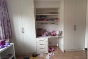 White Fitted Bedroom Wardrobes with Desk &amp; Shelving