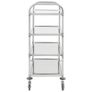 4-Tier Kitchen Trolley 107x55x125 cm Stainless Steel Image 3