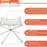 Portable Fire Pit for Camping, Outdoor Folding Firepit Fireplace with Heat Resistant Gloves & Carrying Bag, Stainless Steel Mesh BBQ Fire Bowl for Picnics, Bonfire, Patio, Backyard and Garden (FREE POSTAGE) Image 2