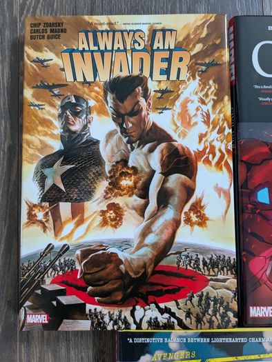 Lot of 3 Marvel Hardcover Comic Books Civil War Avengers Invaders