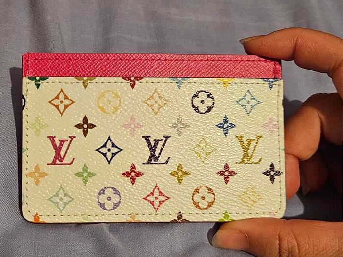 Authentic Louis Vuitton x Takashi Murakami 2025 Collection Cardholder in White Multicolour