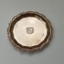 Vintage silver-plated small tray made by Viners in Japan with ornate, scalloped border Image 2