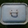 Vintage Enamel Bread / Storage Bin Crock Kitchenalia Image 5