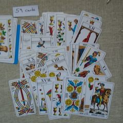 Incomplete pack Tarot cards, Tarot cards