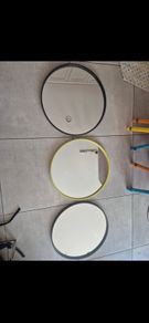 3 x round mirrors