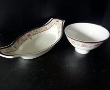 Porcelana Schmidt Serving Bowl and Dish