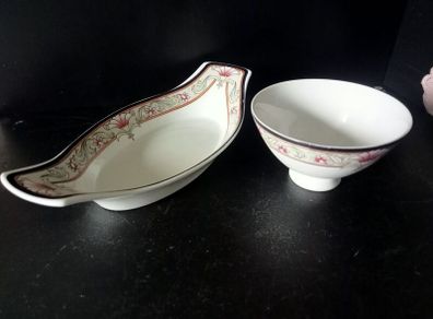 Porcelana Schmidt Serving Bowl and Dish