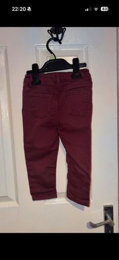 Burgandy Jeans 18-24 months