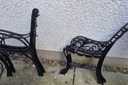 iron cast garden  bench ends