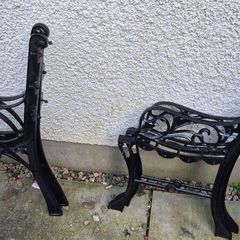 iron cast garden  bench ends