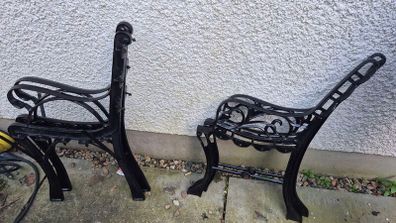 iron cast garden  bench ends