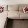 Large cream corner sofa Image 4