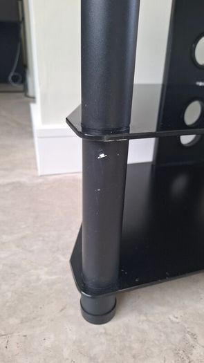 Black Glass Television Stand