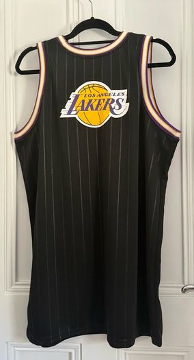 Primark NBA Women 12/14 M Tank Top Black Lakers Basketball Shiny Jersey Top