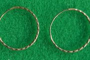 Vintage 9K Gold  Hoop Earrings 0,5"