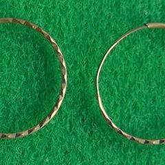 Vintage 9K Gold  Hoop Earrings 0,5"