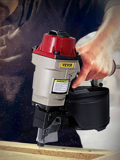 Pallet Making Coil Nailer CN80 For Siding Board Wood Working Furniture Sheating Tool Air Pneumatic Roll Nail Gun