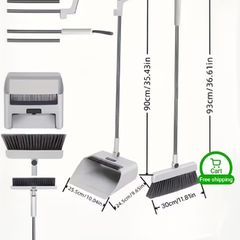 4 in 1 broom and dustpan set