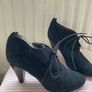 ankle  oasis navy suede laced heel boot shoe size 39 Image 3