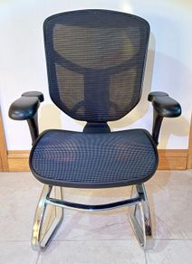 Enjoy Black Mesh Cantilever Chairs