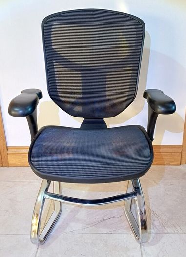 Enjoy Black Mesh Cantilever Chairs