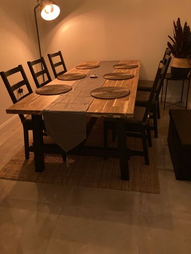 IKEA Skogsta Table and 6 chairs