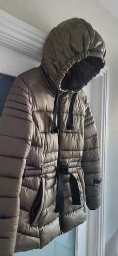 MINT VELVET Gold Tone Puffer Jacket Sz 12 UK - Rrp 220 (New)